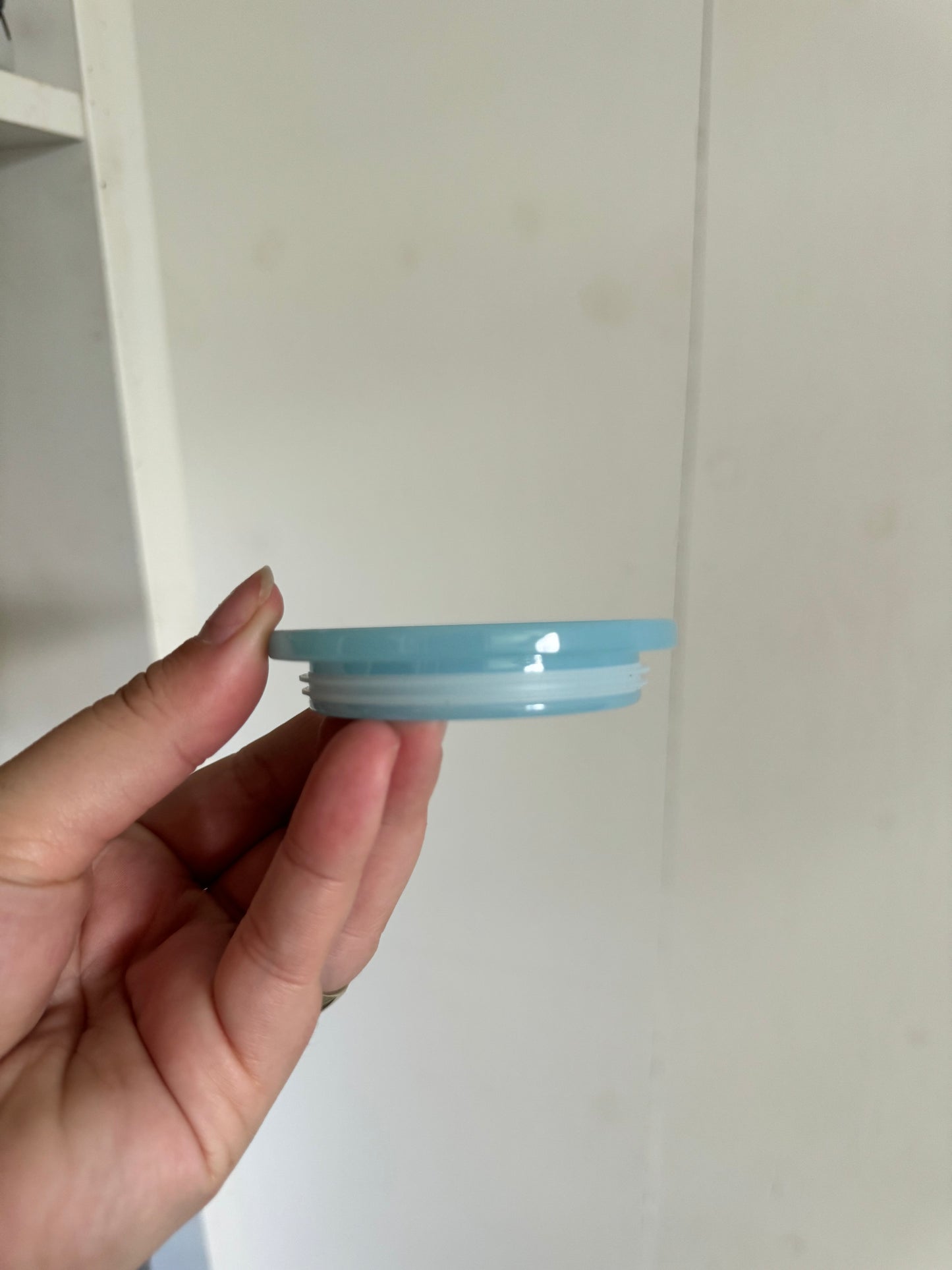Blue acrylic lid